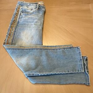 Democracy Jeans with Leopard Stripe